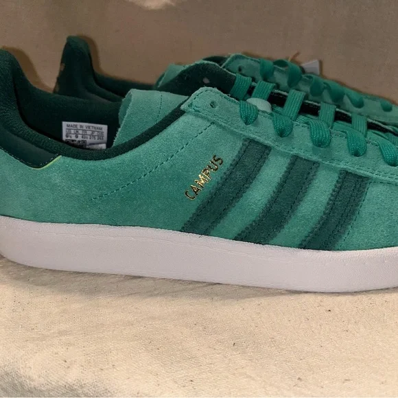 Adidas Campus ADV skate shoes in court green & collegiate green, M:9.5, W:10.5 - Picture 6 of 9